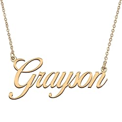 HUAN XUN Customized Custom Simple Any Name Necklace