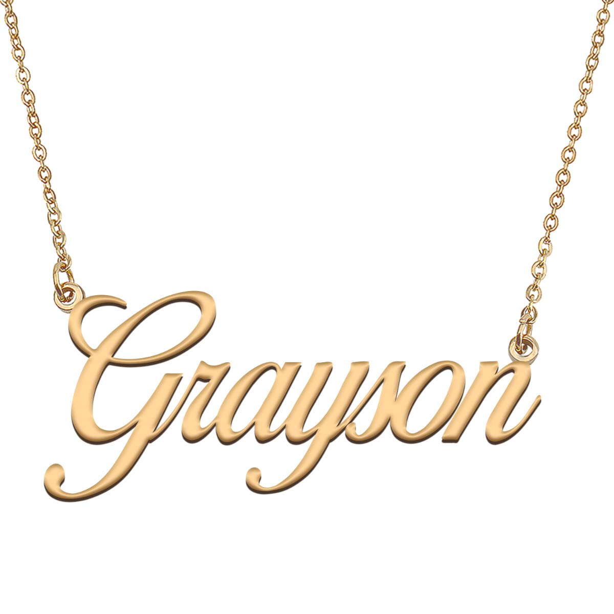 HUAN XUN Customized Custom Simple Any Name Necklace