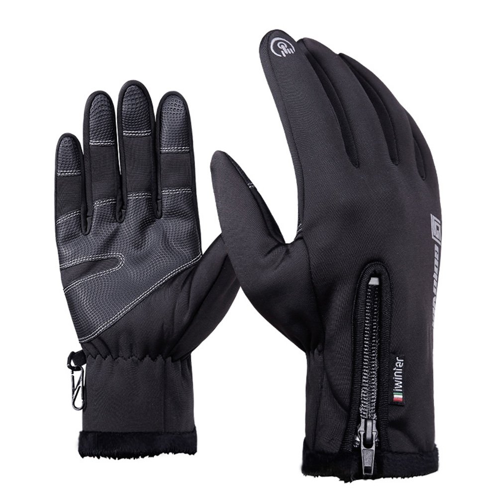 Goodbuy Guantes Invierno Capa Doble Impermeable Pantalla táctil Guantes para Ciclismo Bicicleta
