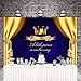 GenericABCDEFG Mehofoto Royal Blue Baby Shower Backdrop Gold Crown Photo Background for Little Prince 7x5 Professional Customized Photography Backdrops for Newborn Baby Birthday