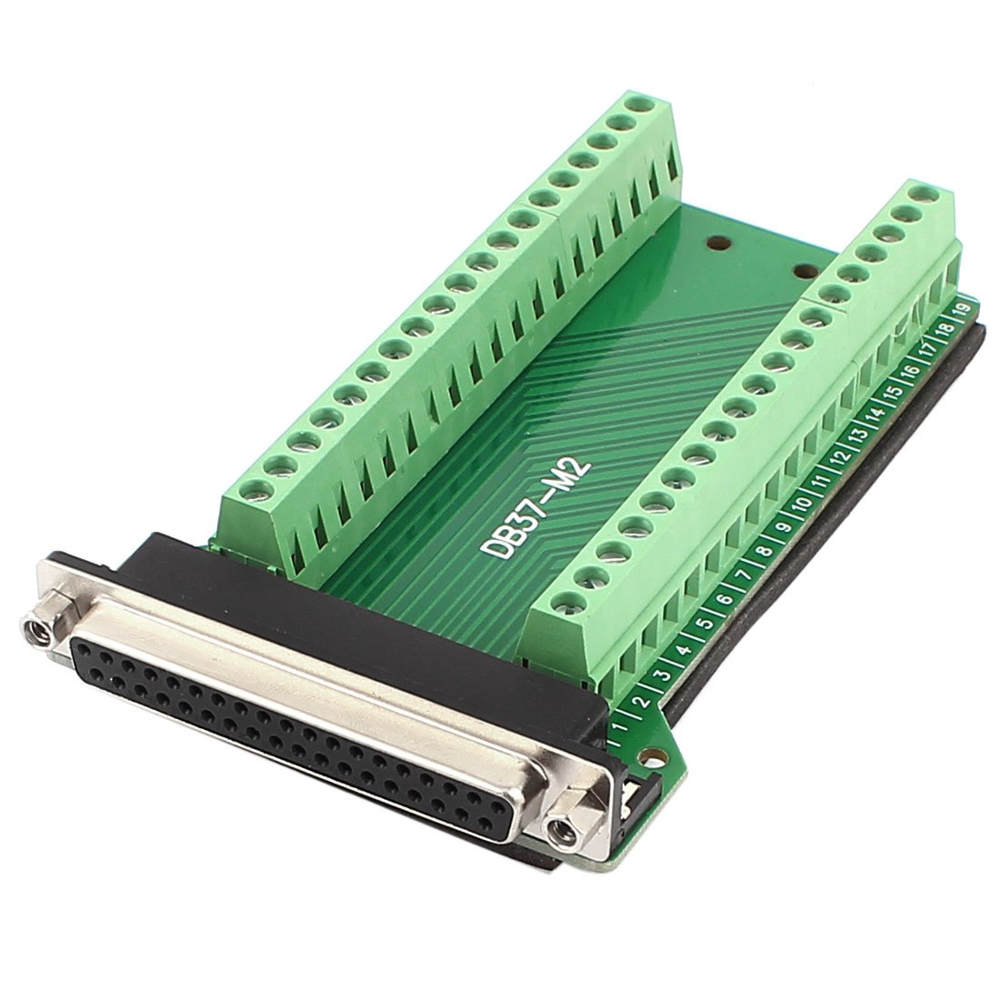 Sourcingmap DB37 D-SUB Female 37pin Terminal Breakout PCB Board Screw Adapter
