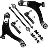SCITOO 8pcs Suspension Kit Front Lower Control Arm w/Ball Joint Inner Outer Tie Rod End Sway Bar Link Fit 2001-2005 for Dodge Neon 2001-2010 for Chrysler PT Cruiser