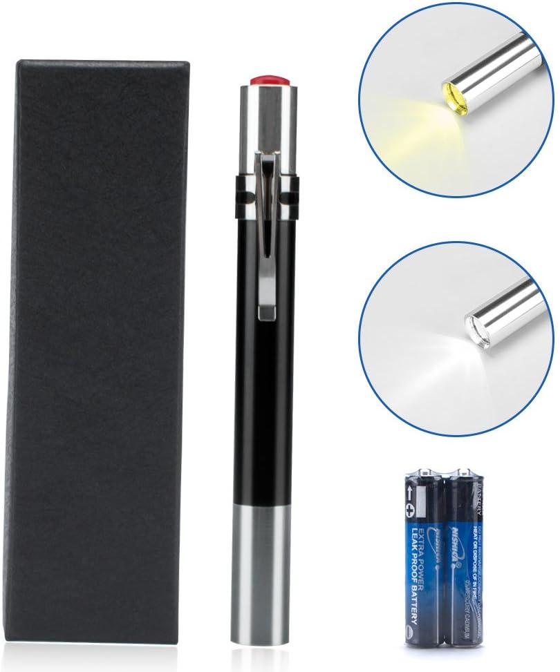 Opoway Pen light for Nurses Medical Penlight Nursing with White & Warm Led Light for Nurses Students Doctors Diagnostic