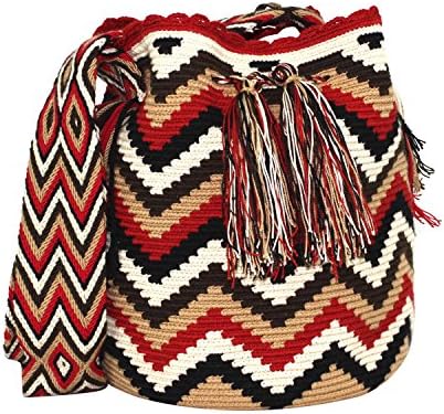 Apunuin Hand Woven Shoulder Bucket Bag, Wayuu Mochila, Cotton, Summer Fashion