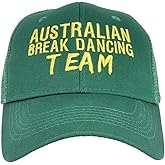 Australian Break Dancing Team Hat Embroidery hat for Women Baseball Caps Low Profile Washed Dad Hats Light Weight Black