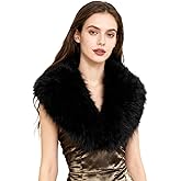 XEPST Faux Fur Shawl for Women, Women's Faux Fur Collar Scarf Wrap Winter Neck Warmer