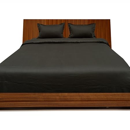 Bettwäsche-Set 500TC aus 100% ägyptischer Baumwolle mit elegantem Finish in 4 Teilen: Bettbezug, 2 Kissen und solides Spannbe