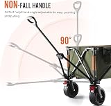 Overmont 150kg Festival Trolley on Wheels Heavy Duty Folding Wagon Green view 5
