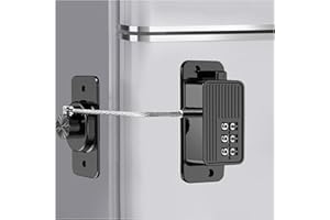WILNIRY Refrigerator Fridge Freezer Door Lock with Password, Child Proof Refrigerator Door Lock for Kitchen Refrigerator, Cabinets and Drawers, Closets, Windows, Doors-No Tools Need or Drill