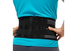 Dr. Arthritis Back Brace Support Belt, Orthopedic Back Protector to Help Aid Back Discomfort, Sciatica, Herniated Disc, Scoliosis & More, Black, Medium