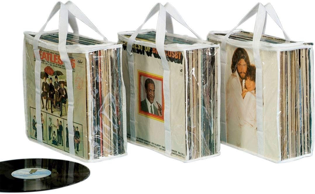 Vinyl Record Protectors, Clear Plastic Storage Bag for
