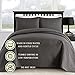 Comfy Bedding 3-Piece Bedspread Coverlet Set Extra Lightweight and Oversized Diamond Embossed, King/California King, Charcoal