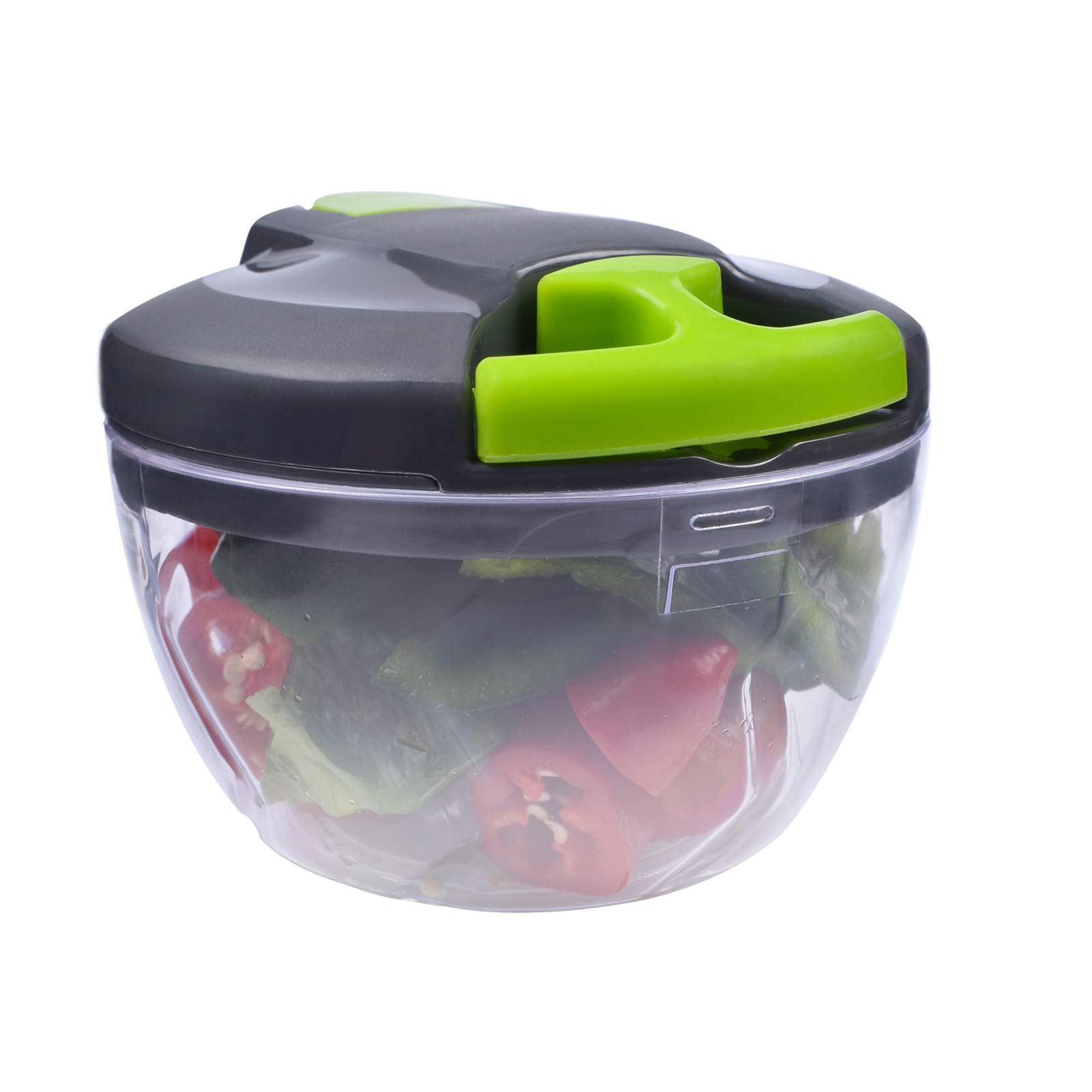Manual Food Chopper, Compact & Powerful Hand Held Vegetable Chopper, Blender to Chop Fruits,Vegetables,Herbs,Nuts,Onions, Garlics for Salad, Salsa, Pesto,Coleslaw, Puree