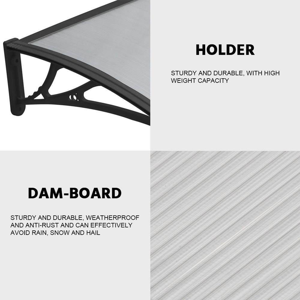 Monumart 120 X 76 Cm Door Canopy Awning Roof Front Window Porch