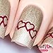 Whats Up Nails - Heart Chain Nail Stencils Stickers Vinyls for Nail Art Design (2 Sheets, 40 Stencils Total)