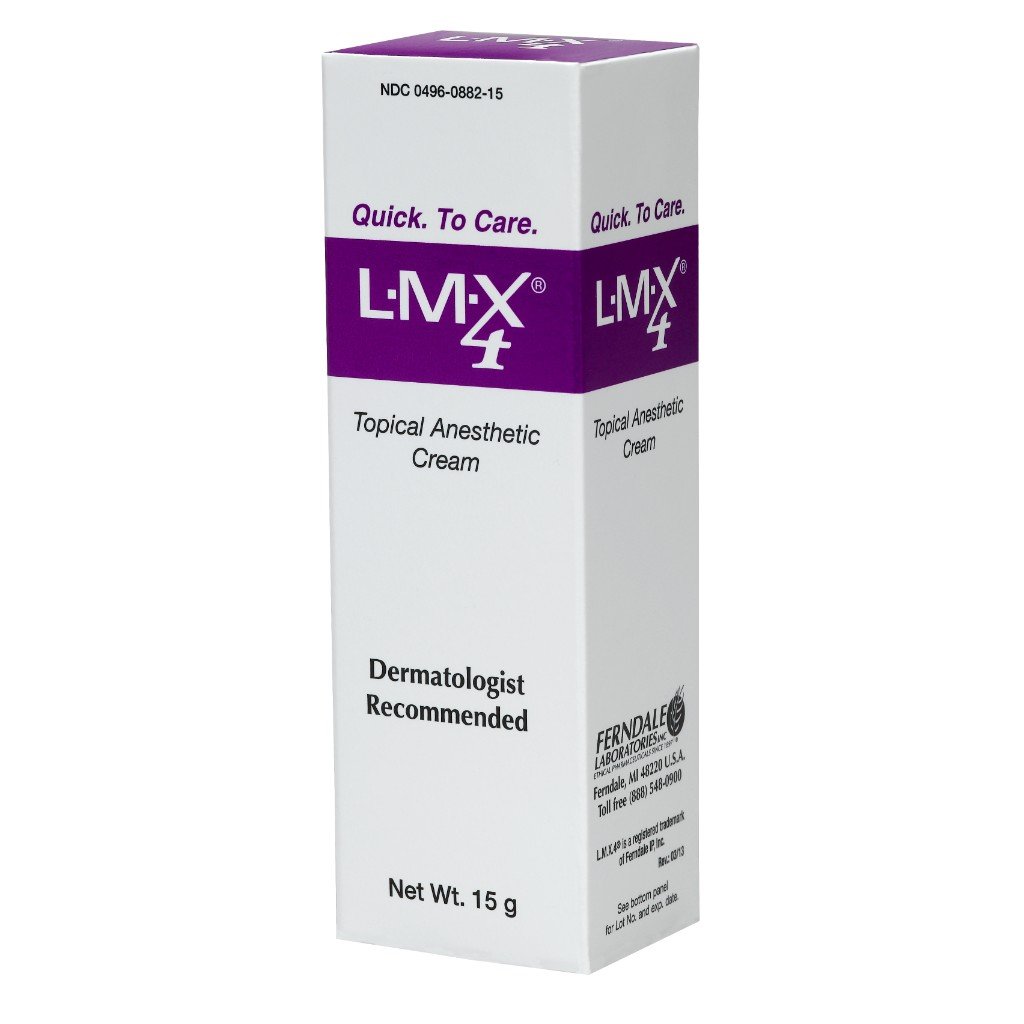 LMX4 Lidocaine Pain Relief Cream, 15g Tube – Topical, Fast Acting, Long Lasting use for Cuts, Scraps, Sunburn, Bites