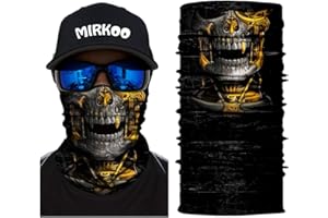MIRKOO 3D Breathable Seamless Tube Face Mask, Dust-proof Windproof UV Protection Motorcycle Bicycle ATV Face Mask