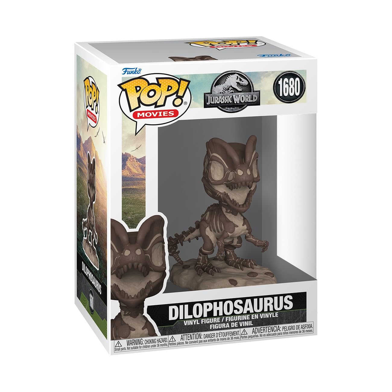 Funko POP! Movies: JP​ Fossil - Dilophosaurus - Jurassic Park - Collectable Vinyl Figure - Gift Idea - Official Merchandise - Toys for Kids & Adults - Movies Fans - Model Figure for Collectors