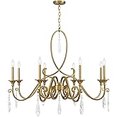 Savoy House 1-2702-8-322 Fairchild Traditional Crystal Faux Rock Drop Chandelier, 8-Light 480 Total Watts, 35" H x 42" W, War