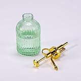 Eidoct Green Glass Spray Bottle 10.5oz Gold Top Plant Mister 7.5in view 3