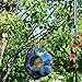 Sunnydaze 10-Inch Glass Mosaic Hanging Bird Feeder for Outdoors - Fly-Through Wild Bird Feeder - Indigo Flower Mosaic