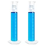 HUAOU 2pcs 500ml Plastic Graduated Cylinders, Lab