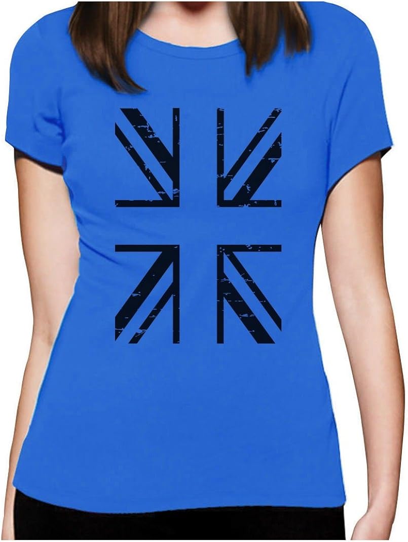 Vintage British Flag United Kingdom Flag Women Fitted Top TShirt