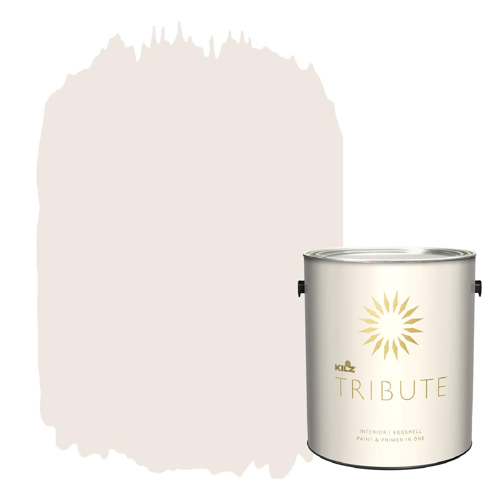 KILZTRIBUTE Paint & Primer, Interior, Eggshell, Windmill White, 1 Gallon