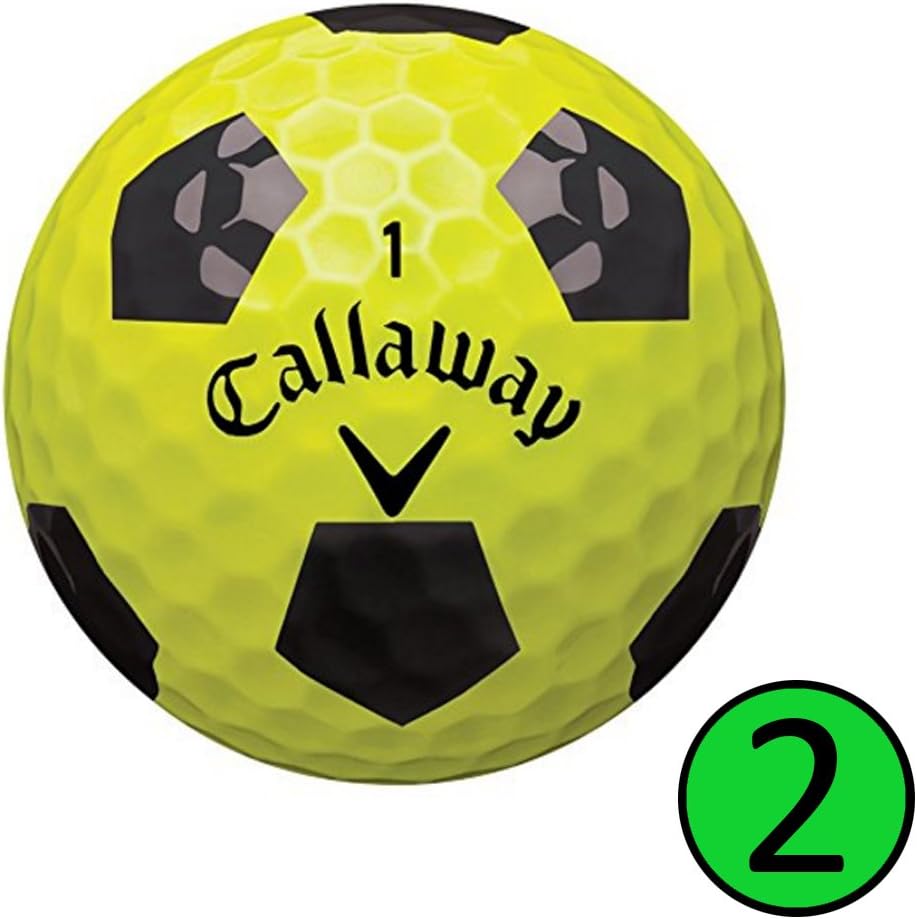Callaway 2016 Chrome Soft Golf Balls, Yellow/Black Truvis (2 Dozen