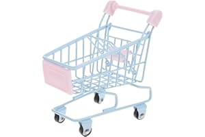 LALADEFIEE Mini Shopping Cart Tiny Trolley Toy for Boys and Girls Mini Supermarket Trolley Desktop Decor for Boys Girls Photo