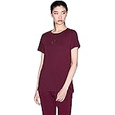 Armani Exchange Womens Rhinestone Logo Regular Fit Tee