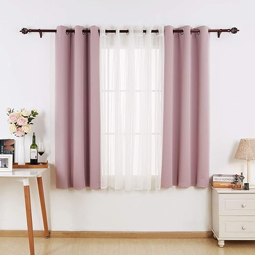 Amazon Com Deconovo Mix And Match Tulle Lace White Sheer Curtains