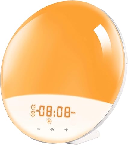 Amazon Co Jp Mrg 目覚まし時計 光 目覚ましライト 最新 21モデル ウェイクアップライト 光目覚まし時計 光で起きる アラーム 7色ライト Usb電源 大音量 Wake Up Light タイプb ホーム キッチン