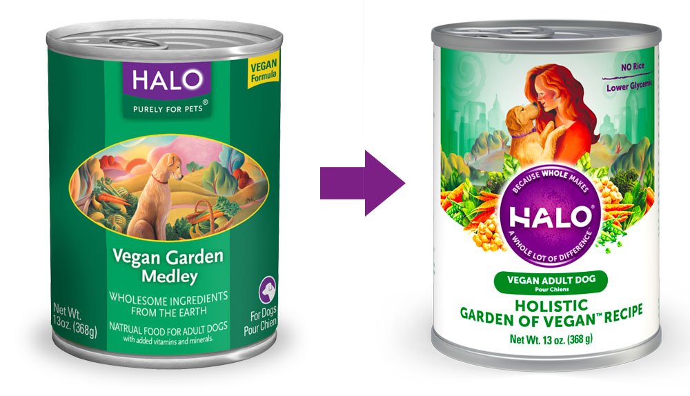 Halo Holistic Wet Dog Food, Garden of Vegan, 13 OZ of Canned Vegan Dog