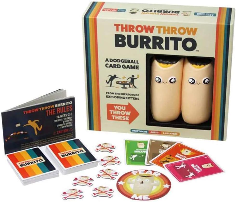Airgolf Throw Throw Burrito Board Game - Interactive Dodgeball Board Game Original Edition Party Game