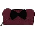 Loungefly x Minnie Mouse Quilted Zip-Around Wallet with Velvet Bow
