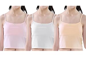 SEAUR Girls Stretch Crop Tank Top Seamless Training Bra Breathable Sleeveless Cami Undershirts Lightly Padded Sport Bralette