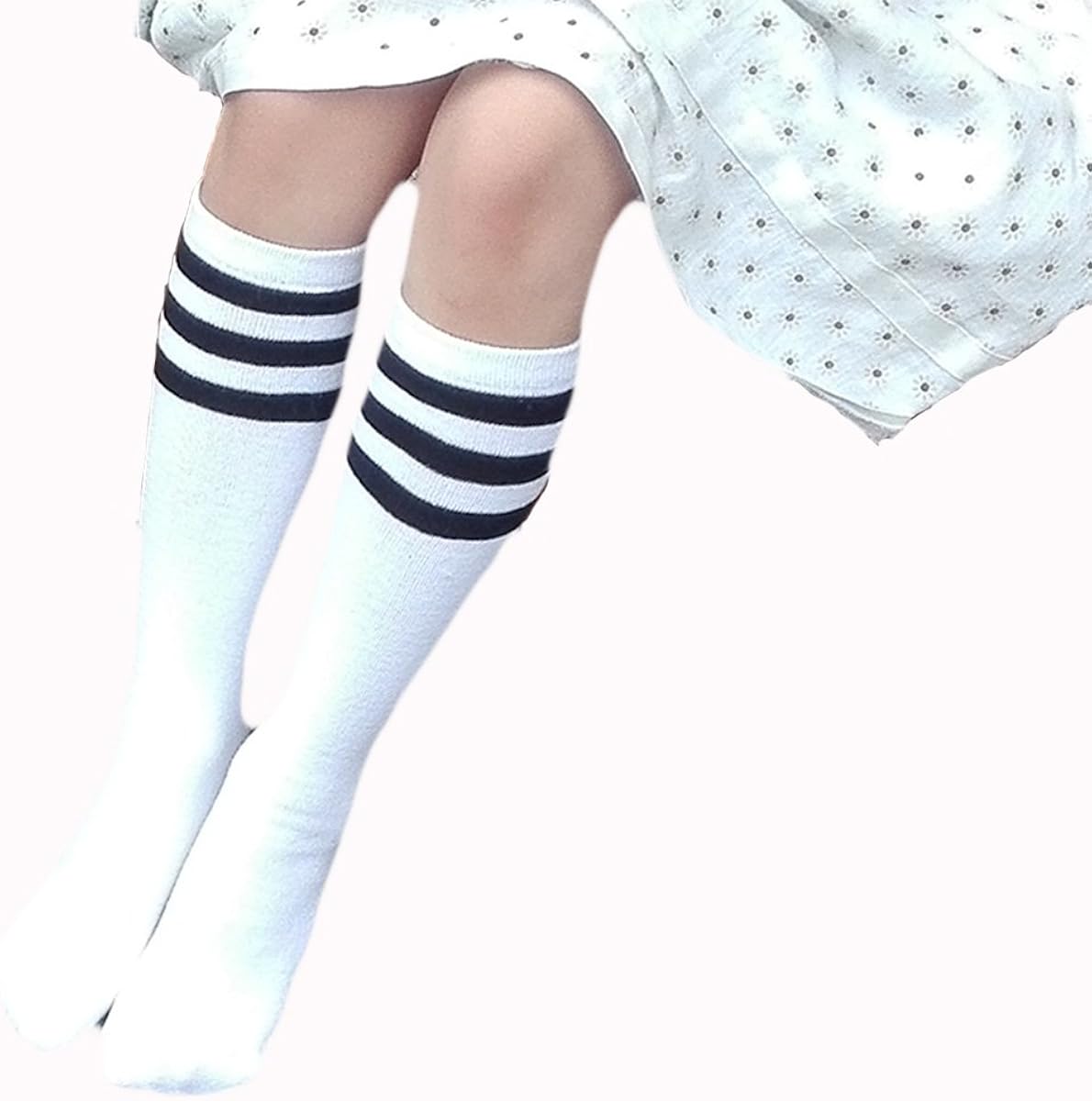 Zando Kid Toddler Cable Knit Knee High Socks Cotton Uniform School