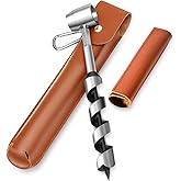 Upgrade Bushcraft Tools, 1 X 10'' Hand Auger Wood Drill, Sharper Settlers Wrench for Easy Drilling, Protable Scotch Eye Auger