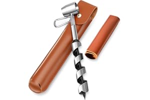 BURTOK Upgrade Bushcraft Tools, 1 X 10'' Hand Auger Wood Drill, Sharper Settlers Wrench for Easy Drilling, Protable Scotch Eye Auger, Outdoor Survival Gear for Camping Backpacking Hiking