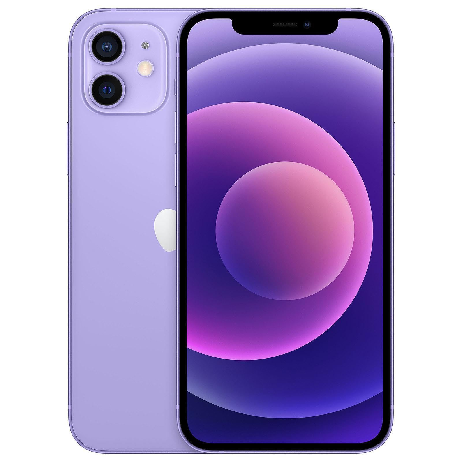 Photo 1 of Apple iPhone 12, 128GB, Purple - Unlocked (Renewed)