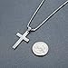 Aoiy Stainless Steel Cross Religious Pendant Necklace, Unisex, Silver-Tone, 21