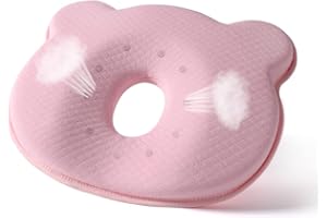 BIKBOK New Chick Travel Pillow,Bedding Set is Made of Memory Foam, and with Pure Cotton Pillowcase Perfect for Small Boys and Girls (Pink)