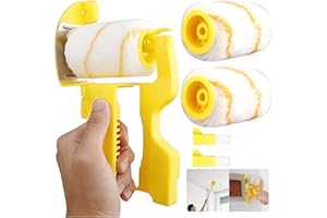 LIONICE Paint Edger Pro - 2024 New Painting Trimmer Edger Tools for Walls High Ceilings with Edger Paint Brush Kit, Bucket Edge Paint Roller Splatter Shield for Trim Corner Painting Cut in Tool (Handheld)