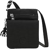 Kipling Women's New Eldorado Crossbody Bag, Black Tonal Ii, 6''L x 7.75''H x 0.75''D