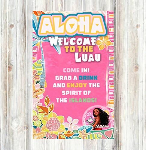 Moana Themed Party Decoration Supply Poster - Welcome to the Luau