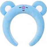 Official BT21 UNIVERSAL Plush Headband - KOYA, Cute Headbands for Women, Teen Girls Stuff, Authentic Kpop Merch, Concert Must Haves, Soft Headband, For Face Wash, Makeup, Skincare, Gift for Girls