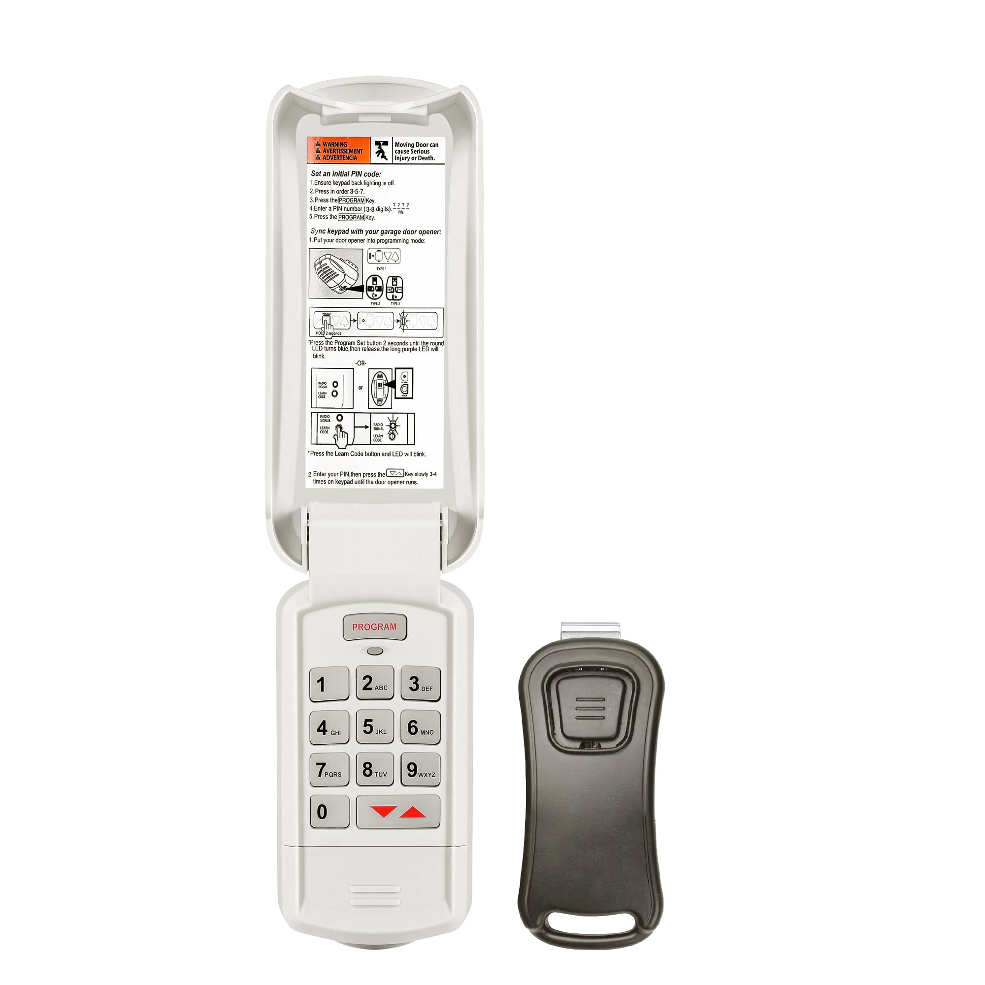 Photo 1 of *MISSING BATTERY COVER*   Genie Garage Door Opener Keypad Remote GK-BX G1T-BX, Compatible with ??? Intellicode Genie Garage Door Opener?10 Year Warranty?