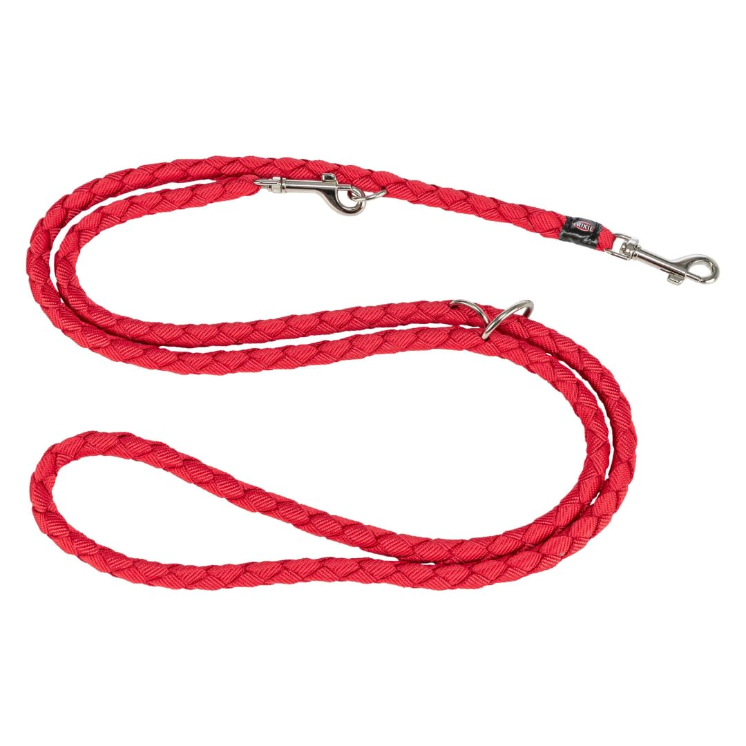 TRIXIE dog lead Cavo V-leash S–M, 78.74 inches, ø 0.47 inches in red - adjustable leash for outdoor activities - for small to medium-sized dogs - 143503