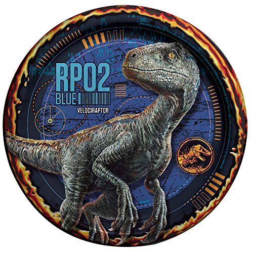 Round Dessert Paper Plates - 7", Jurassic World, 8 Pcs